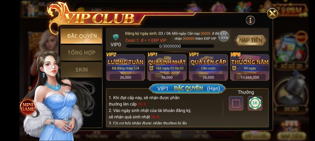 Trả thưởng trong VIP Club TWIN